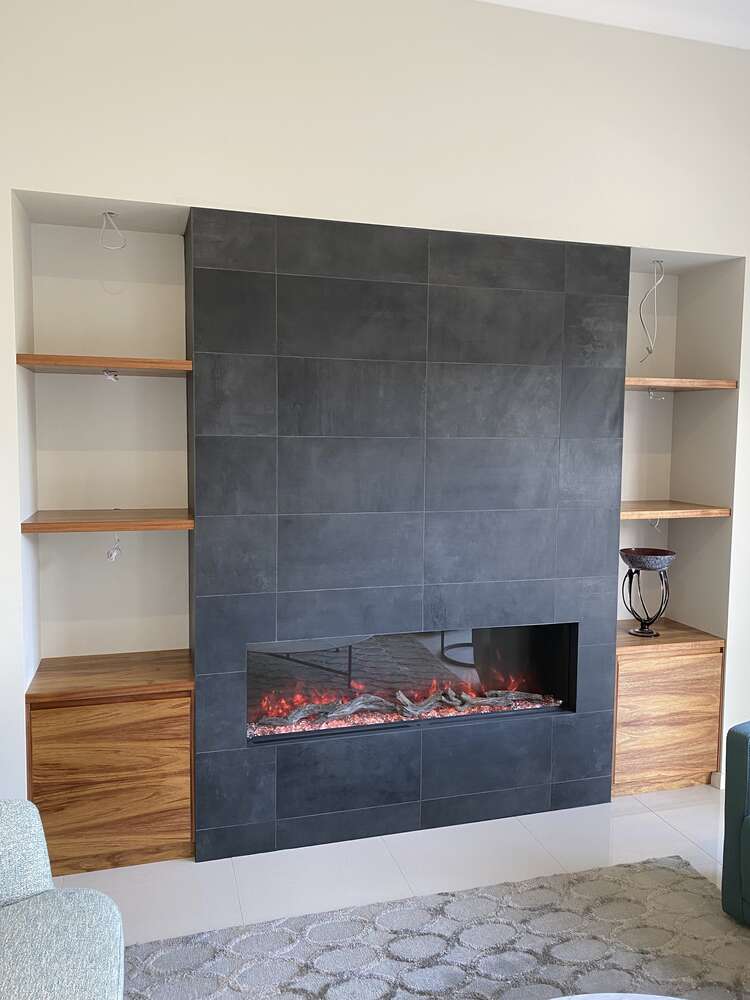 Built in cupboards &amp; shelves